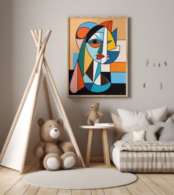 Cubism portrait of a lady