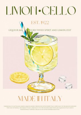 Illustration Of A Limoncello Drink