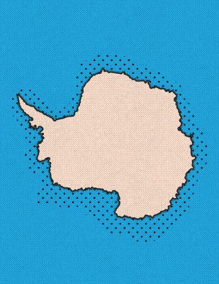 Antarctica Vintage Map