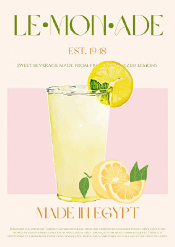 Refreshing Glass of Lemonade