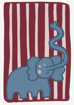 Curious Blue Elephant