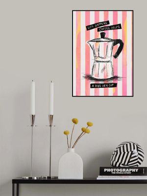 Mocca Coffee on Stripes - Hug in a Cup