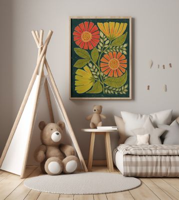 Vibrant Orange And Yellow Flowers