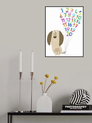 Dog with Numbers 1 to 20 by Artist Carla Daly