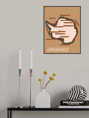 Illustrated Map Of Antartica