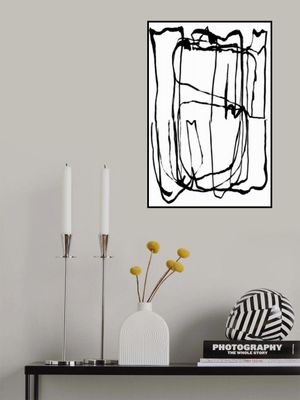 Dancing Stems Abstract Ink Botanical Art Print