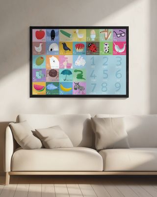 Cute Colorful Alphabet and Counting Illustration