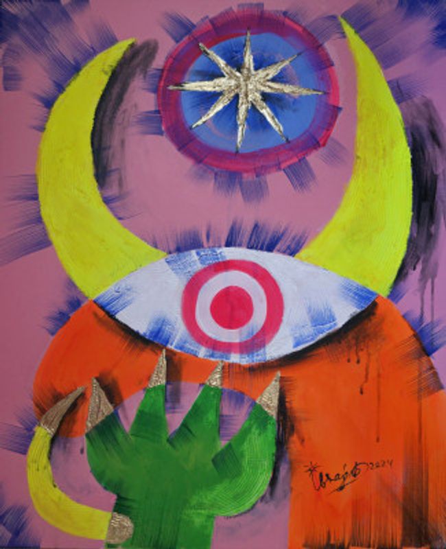 Flower, Horse, Moon and Star