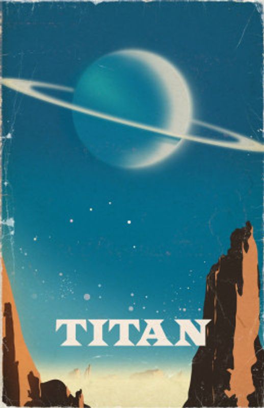 Titan Retro Space Art