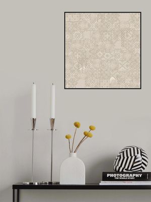 Vintage Tile Pattern Clash Beige