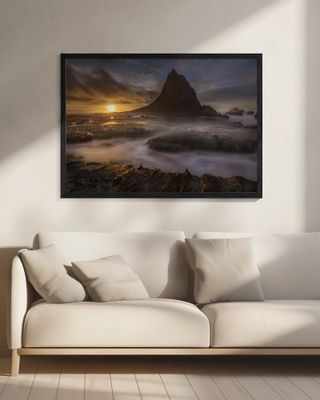 Sunset at Martin's Beach after a winter storm