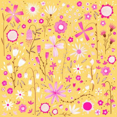 Fresh Flowers Pink And Yellow