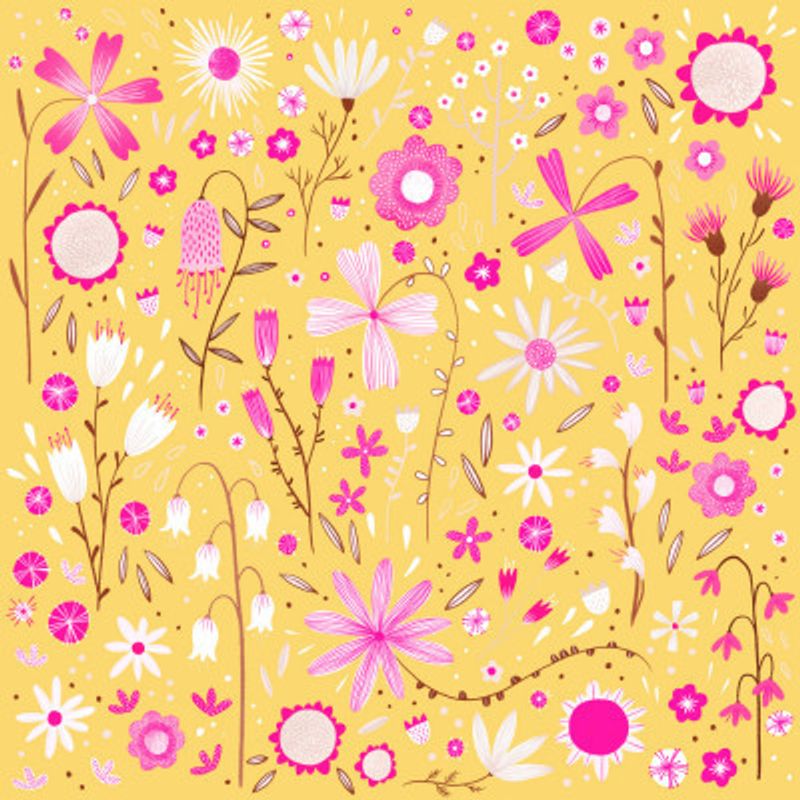 Fresh Flowers Pink And Yellow