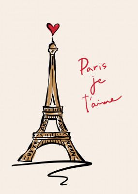 Paris Je T'aime - Paris Eiffel Tower Poster