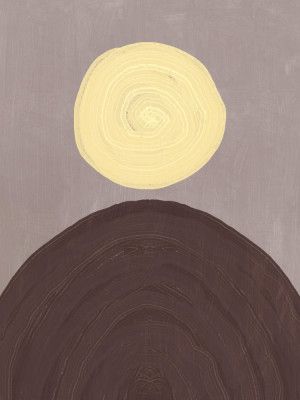 Geometric yellow sun