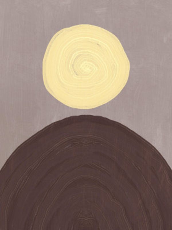 Geometric yellow sun