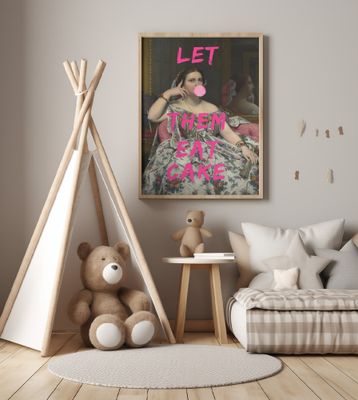 Let Them Eat Cake, Bubble Gum Vintage Portrait