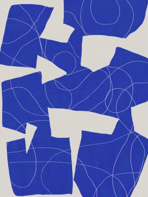 Bold Blue Geometric Shapes
