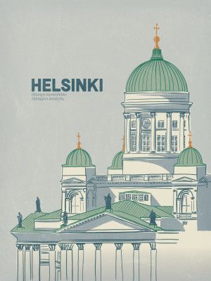 Helsinki Cathedral Travel Poster