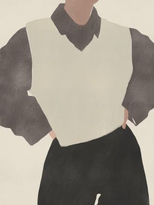 Minimalist Figure in a Monochrome Outfit