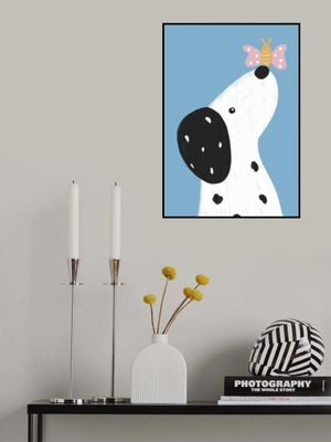 Dalmatian with a butterfly
