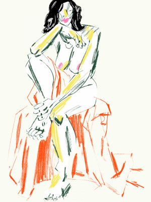 Woman Resting Her Chin On Her Hand