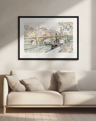 Tugboat At the Pont Neuf, Paris 1923 Poster