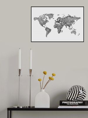 Worldmapgrey 36x24