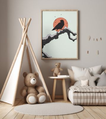 Crow On A Gnarled Branch