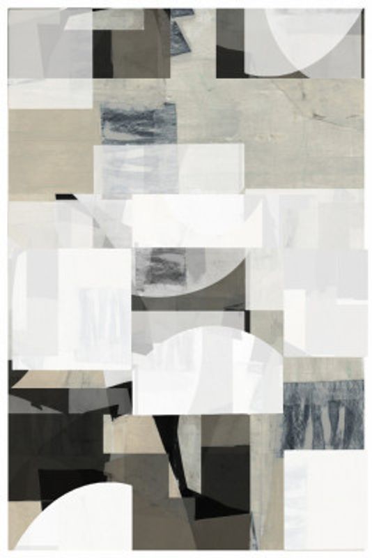 Abstract Mocha Black White Composition No. 2