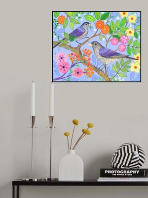 Birds Perched On Branches