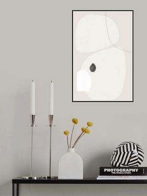 Minimalist Beige and White Geometric Shapes