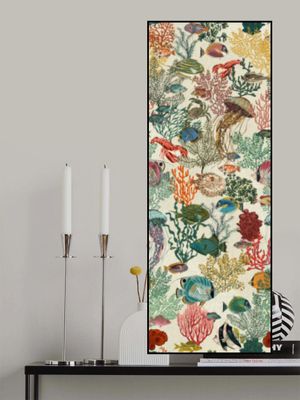 coral reef deep silence antique white pattern