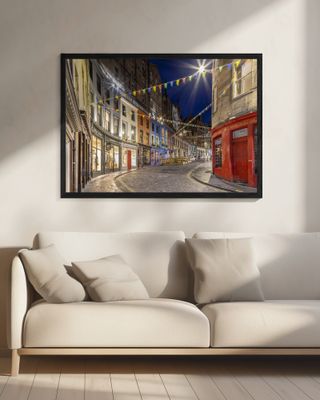 Charming evening impression at West Bow, Victoria Street