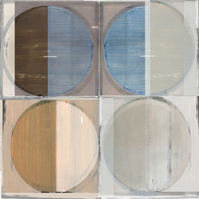 Four Circles and Squares Art Print 2