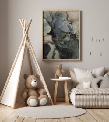 Organic Shapes With Black and Gray Tones