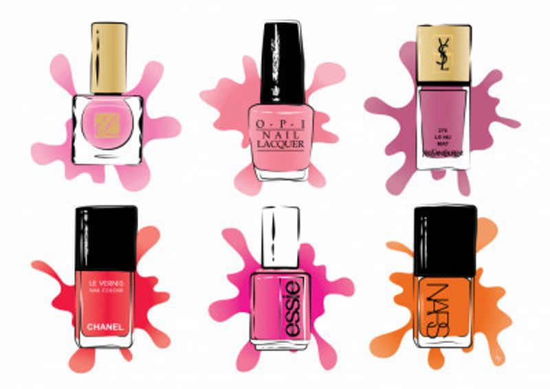 Colorful Nail Polish Bottles