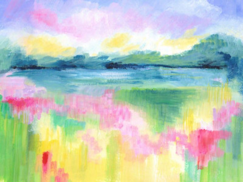 Abstract Lake Landscape