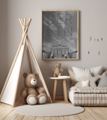 BERLIN Brandenburg Gate | Text &amp; Skyline