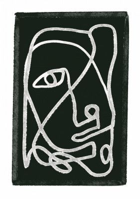 Abstract lined black