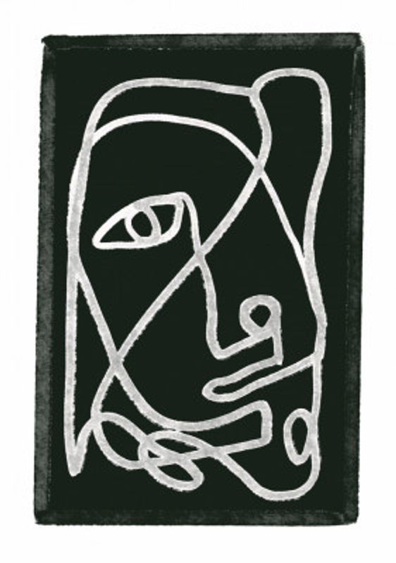 Abstract lined black