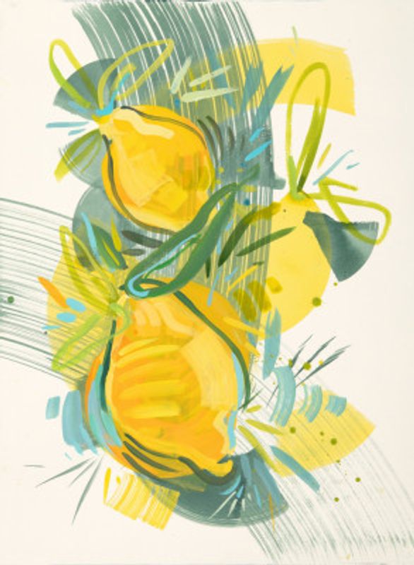 Vibrant Abstract Lemons