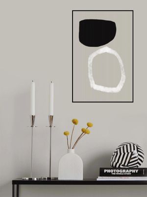 Abstract Painting With Two Bold Geometric Shapes