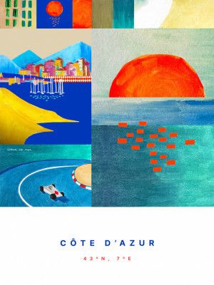 MODERN RIVIERA: COLOURFUL CÔTE D'AZUR POSTER