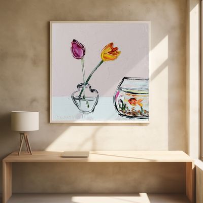 Goldfish and Tulips