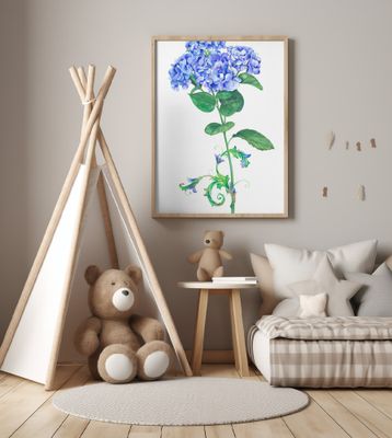 Blue Hydrangea Bloom