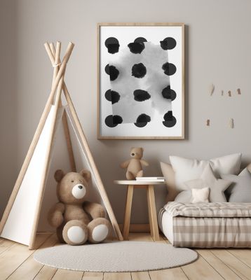 Abstract Painting Polka Dots Pattern Ii