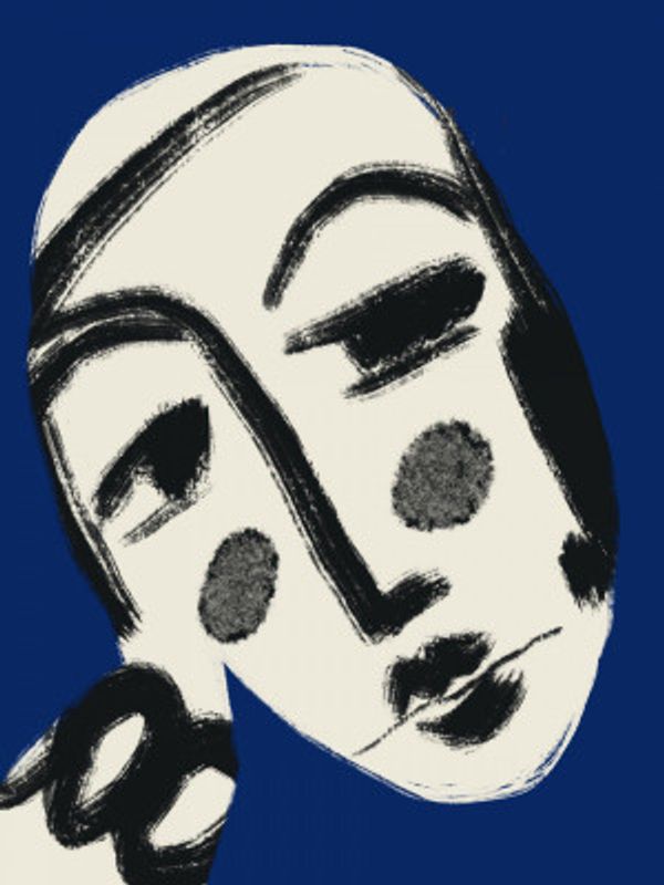 Resting Portrait In Blue