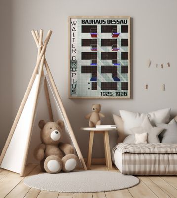 Bauhaus Dessau architecture in vintage magazine style IV