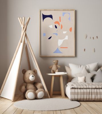 Geometric Shapes With Contrasting Colors